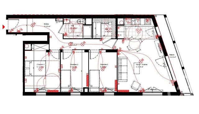 Appartement F4 à vendre - 4 pièces - 80.2 m2 - MONTREUIL - 93 - ILE-DE-FRANCE - Century 21 Boissière Immobilier